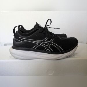 ASICS GEL-Nimbus 25 Running Shoes Mens Size 11.5 Black White PureGEL 1011B547
